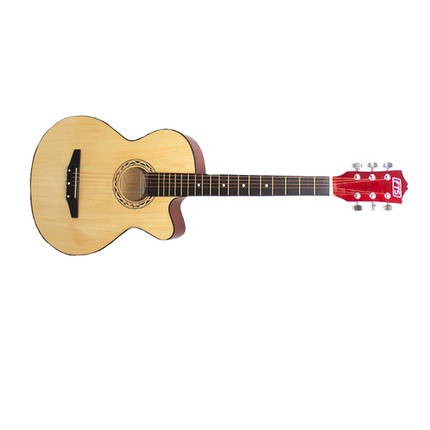 FTS FTS-FA-380C-N Full Size Cutaway Acoustic Guitar (Natural).