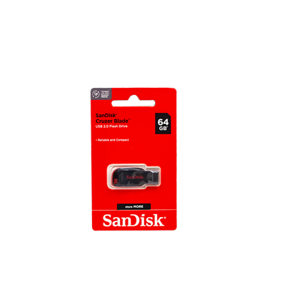 SANDISK Cruzer  Blade 64GB USB2.0 Flash.