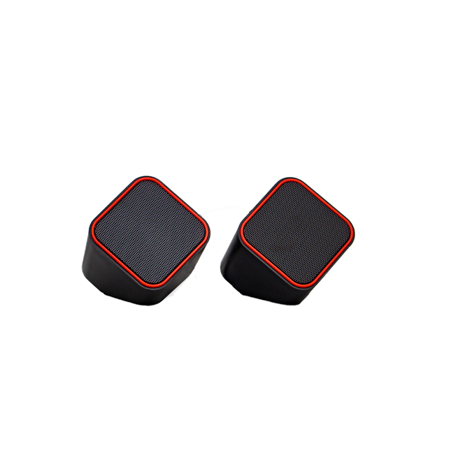 VB-702-Red Volkano USB Diamond Serie Powered Stereo Speakers RD.