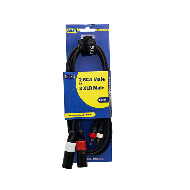 FTS-C2RCA+2XLR/1.8 2RCA Male-2XLR Male 1.8m Blue.