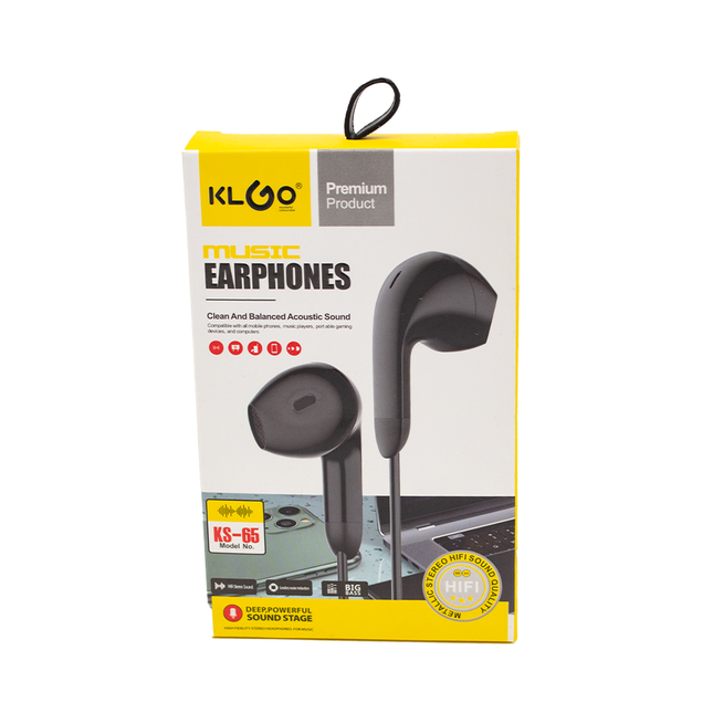 KS-65 BK KlGo Earpohes Black