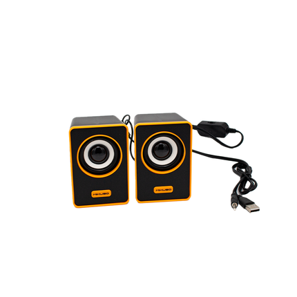 Mikuso 2.0 dual speaker Black/Orange [SPK-049 BK/OR].