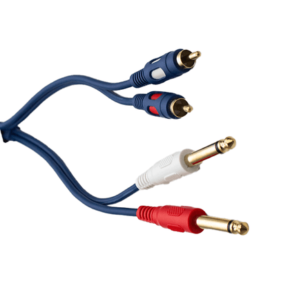 [FTS-C2632RCA18] 2X6.35mm Mono Jack To 2RCA 1.8M.