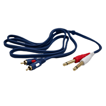 [FTS-C2632RCA18] 2X6.35mm Mono Jack To 2RCA 1.8M.