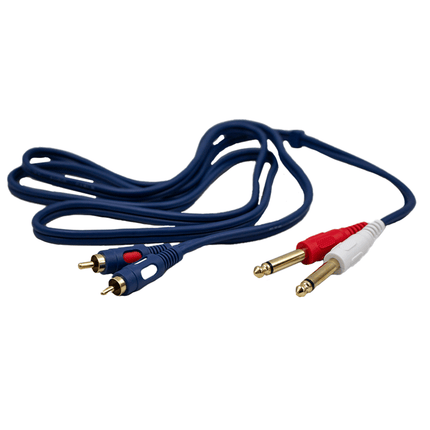 [FTS-C2632RCA18] 2X6.35mm Mono Jack To 2RCA 1.8M.