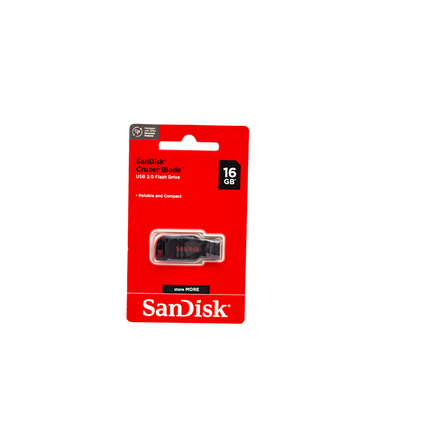 Sandisk Cruzer Blade 16GB Flash Drive.