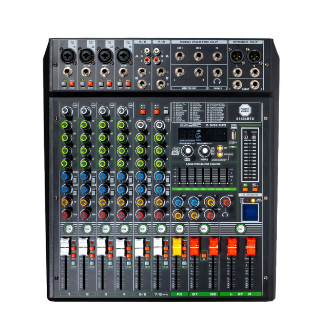 Analog 4 mono channel mixer with usb [X1604BT-USB]