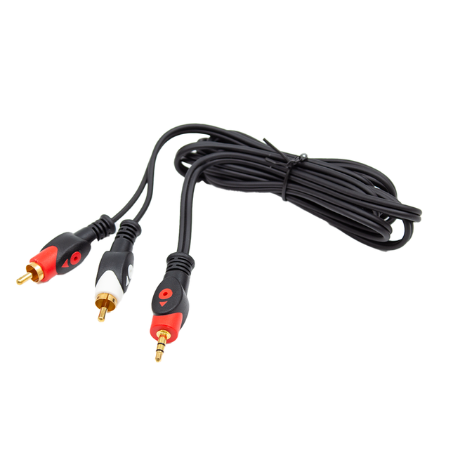 Astro Audio 1.8M 3.5mm St Jack to 2 RCA Male Audio Cable[C352RCA18M]