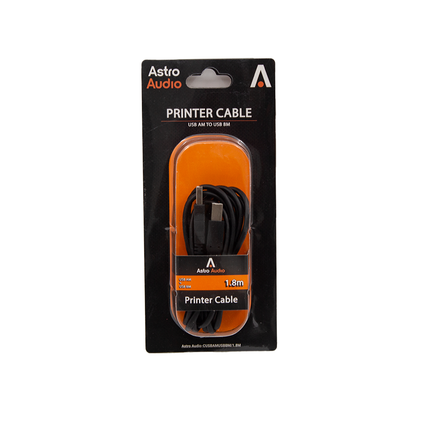 Astro Audio 1.8M USB AM-BM Printer Cable [CUSBAMUSBBM18]