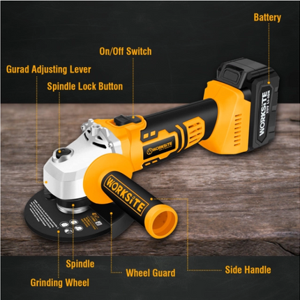 WorkSite 20V Cordless Angle Grinder [CAG330]