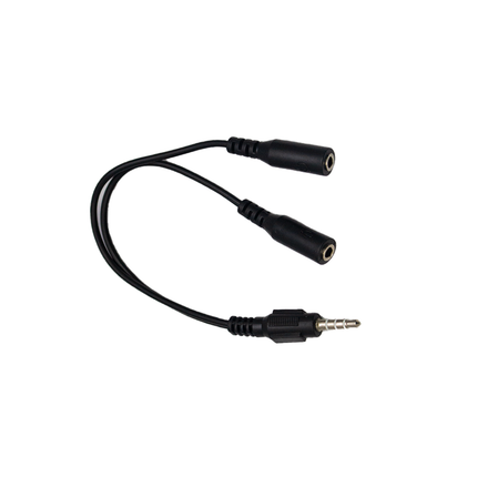 Mikuso 3.5mm to Headset+Microphone  Audio Cable Black [CBL-123 BK]