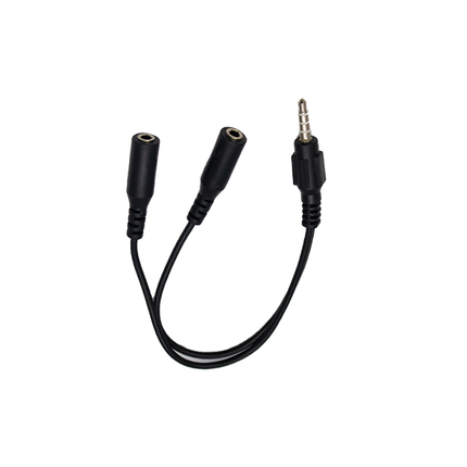 Mikuso 3.5mm to Headset+Microphone  Audio Cable Black [CBL-123 BK]