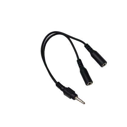 Mikuso 3.5mm to Headset+Microphone  Audio Cable Black [CBL-123 BK]