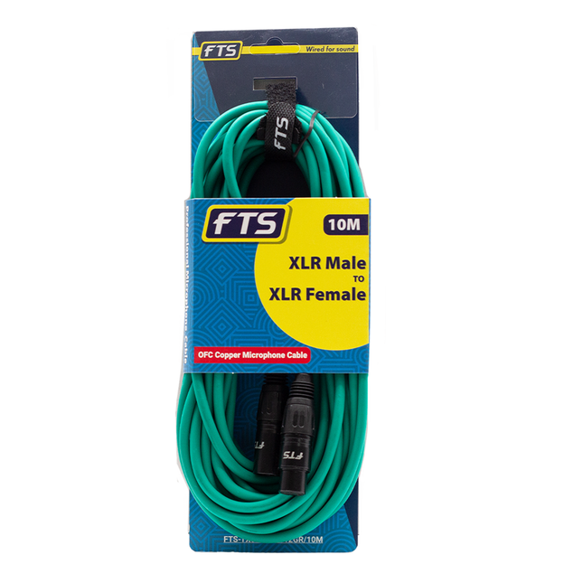 FTST 10M XLR Male -XLR Female Mic Cable Green [X009+TX012GR/]