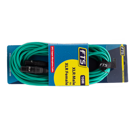 FTST 10M XLR Male -XLR Female Mic Cable Green [X009+TX012GR/]