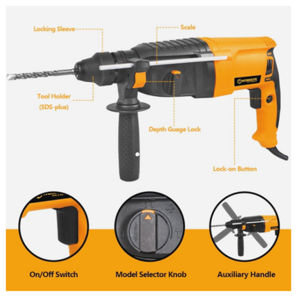 WorkSite 800W Multifunction Rotary Hammer [ERH106]