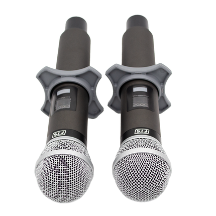 FTS CD02 Dual Handheld Wireless Microphones.