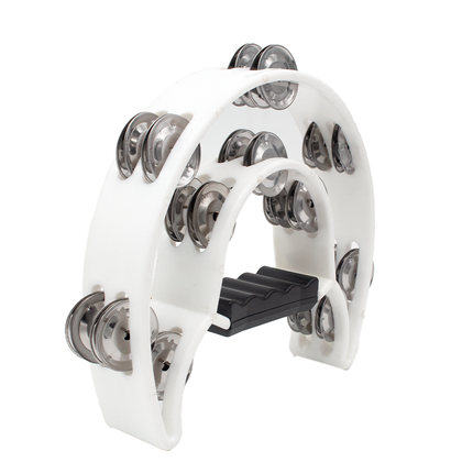 FTS Double Row Tambourine White [FTS-JT-TX9-20 WH]