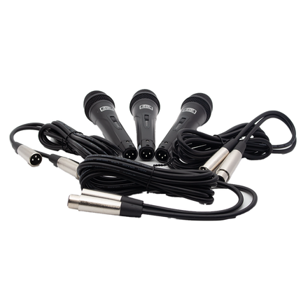 FTS 3 Pack Plastic Wired Microphone [FTS-SF268]