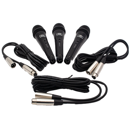 FTS 3 Pack Plastic Wired Microphone [FTS-SF268]