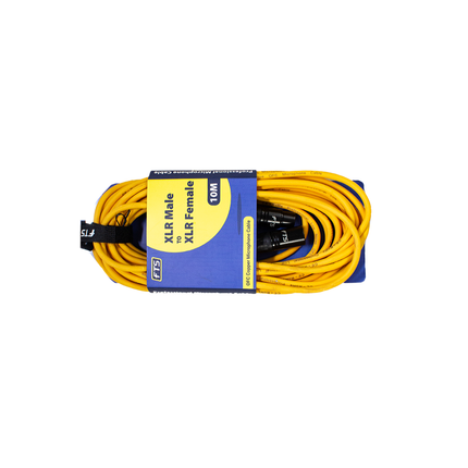 FTS-TX009+TX012YL/10M  XLR Male -XLR Female Mic Cable Yellow