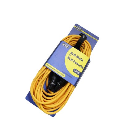 FTS-TX009+TX012YL/10M  XLR Male -XLR Female Mic Cable Yellow