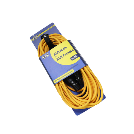 FTS-TX009+TX012YL/10M  XLR Male -XLR Female Mic Cable Yellow