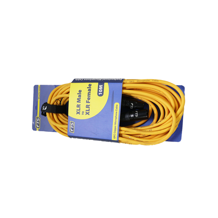 FTS-TX009+TX012YL/10M  XLR Male -XLR Female Mic Cable Yellow