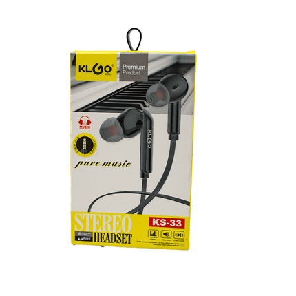 KlGo KS-33BK Earphones Black.