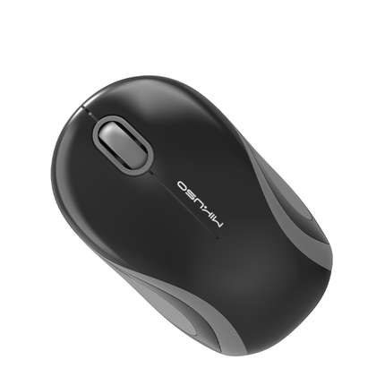 Mikuso 2.4G Wireless + Bluetooth 5.3 dual mode Mouse Black/Gray[MOS-W096 Pro BK/GRY]