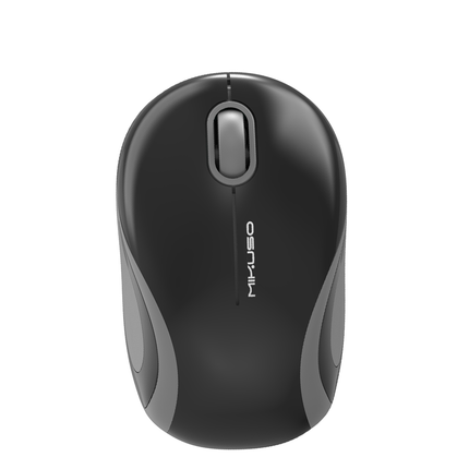 Mikuso 2.4G Wireless + Bluetooth 5.3 dual mode Mouse Black/Gray[MOS-W096 Pro BK/GRY]