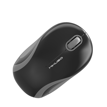 Mikuso 2.4G Wireless + Bluetooth 5.3 dual mode Mouse Black/Gray[MOS-W096 Pro BK/GRY]