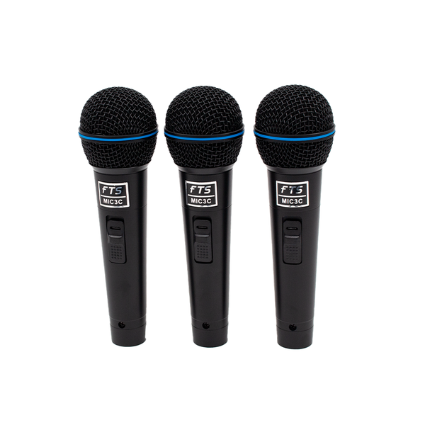 FTS Three In Pack Dynamic Vocal Microphones - fastrak-sa (2026943316035)