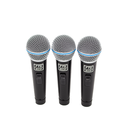 FTS Plastic Moulded Dynamic Microphones Three in Pack - fastrak-sa (2026943152195)