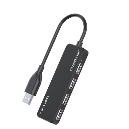 Mikuso USB 2.0 HUB 4-Port - Super Slim Black [HUB-011 BK]