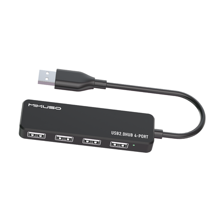 Mikuso USB 2.0 HUB 4-Port - Super Slim Black [HUB-011 BK]