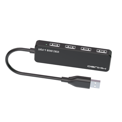 Mikuso USB 2.0 HUB 4-Port - Super Slim Black [HUB-011 BK]