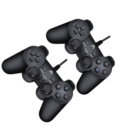 Mikuso Double Game Pad Wired Black [GP-USB008 BK]