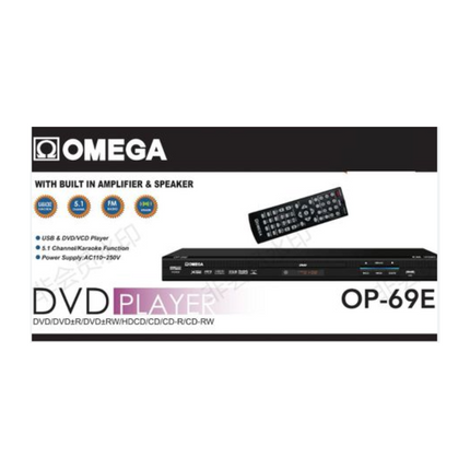 Omega  Dvd Player with Built-in Amp & Speaker [OP-69E]