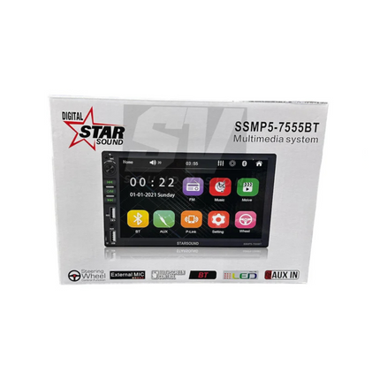 Starsound Double-Din Usb/BT/MP3/Aux/ [SSMP5-7555BT]