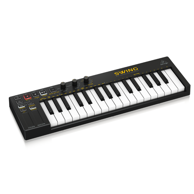 SWING Behringer 32-Key USB MIDI Controller Keyboard with 64-Step Polyphonic Sequencing,