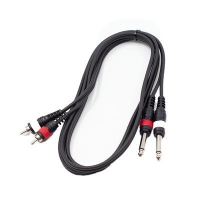 FTS 1.8M 2X6.35mm Mono Jack To 2RCA [TLC153]