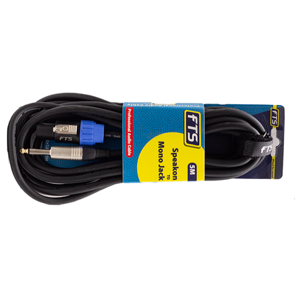 FTS 5m Speakon To Mono Jack Cable[TSC033C+TJ009/5M]