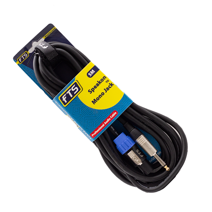 FTS 5m Speakon To Mono Jack Cable[TSC033C+TJ009/5M]