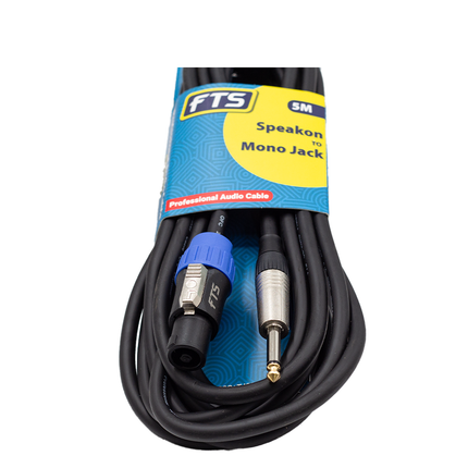 FTS 5m Speakon To Mono Jack Cable[TSC033C+TJ009/5M]