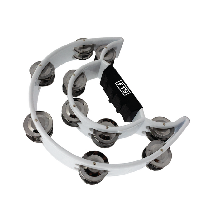 FTS Double Row Tambourine White [FTS-JT-TX9-20 WH]