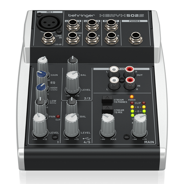 XENYX Behringer 5CH Analog Streaming Mixer [502S]