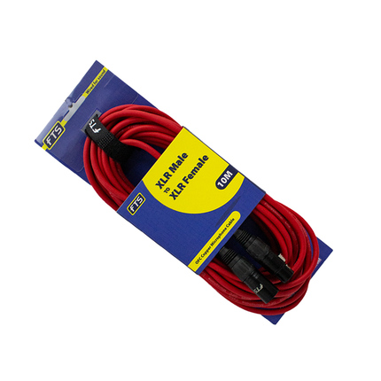 XLR Male -XLR Female Mic Cable Red [FTST-X009+TX012RED/10M]