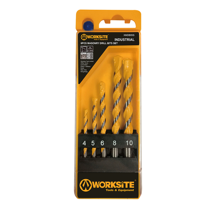 WorkSite 5pcs Masonry Drill Bits Set [XMDB05S].