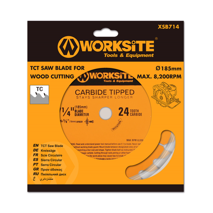 WorkSite 185mm TCT Saw Blade [XSB714].